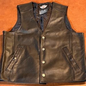 Harley Davidson leather vest men’s large